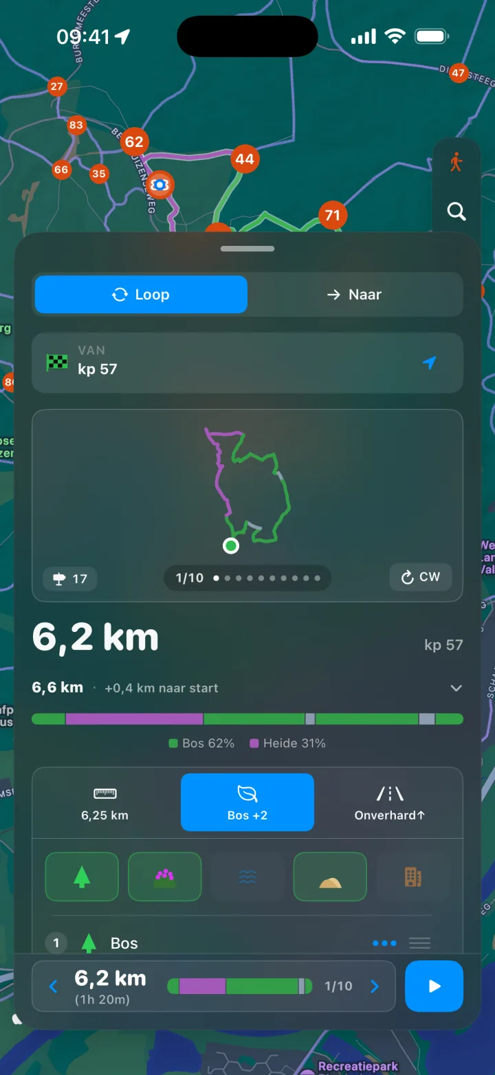 Landscape filter with drag-reorder priority list and surface preference