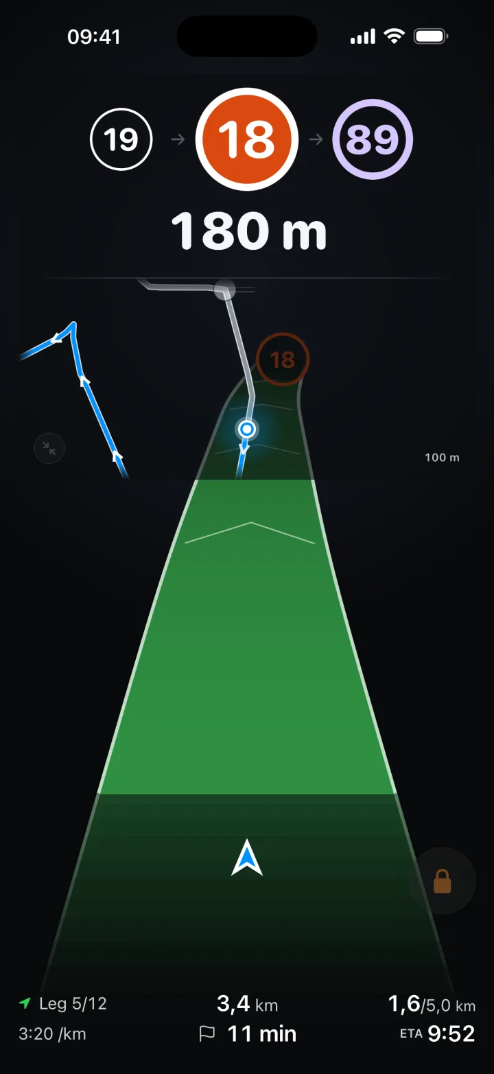 Minimal navigation while walking